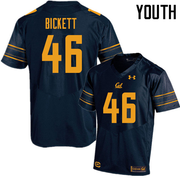 Youth #46 Louie Bickett Cal Bears UA College Football Jerseys Sale-Navy